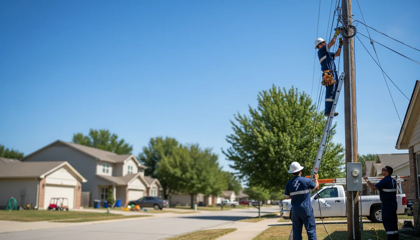 Residential electrician providing installation services in Thomas, OK